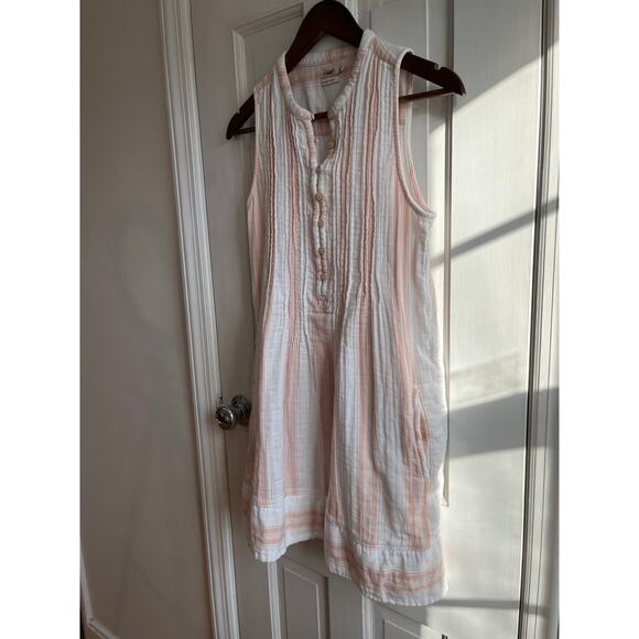 Faherty Isha Dream Cotton Gauze Mini Dress Stripe Sleeveless XS Tuckernuck EUC - Picture 4 of 9